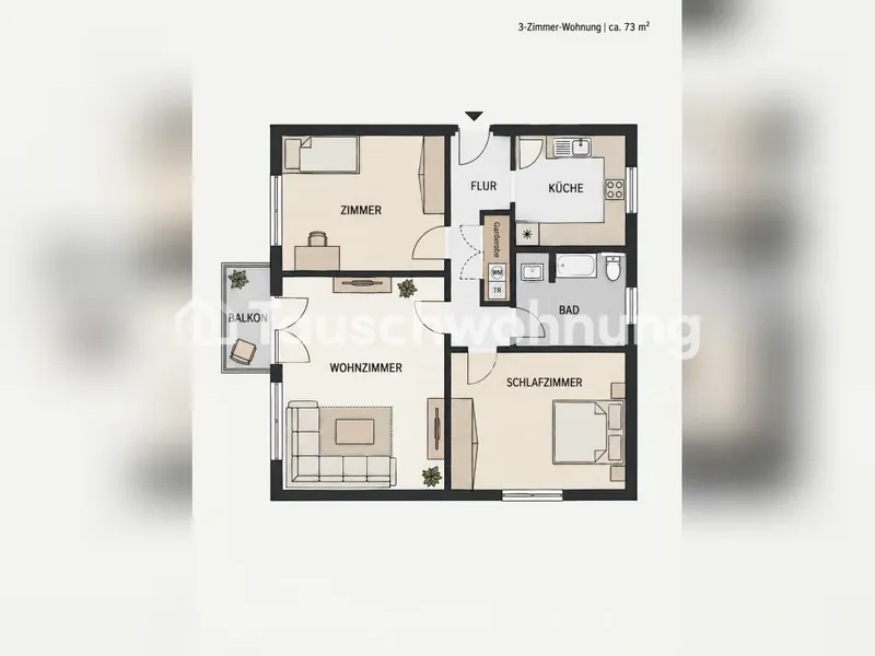 Tauschwohnung: Tausche meine 3-Zimmer-Wohnung in Charlottenburg — photo 1